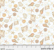 Load image into Gallery viewer, P&B Textiles - Sea Whispers - Tossed Shells - 1/2 YARD CUT