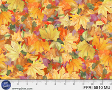 Load image into Gallery viewer, P&B Textiles - Fall Friends - Packed Painted Leaves - 1/2 YARD CUT
