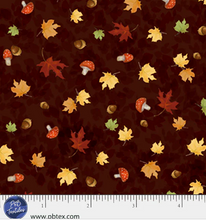 Load image into Gallery viewer, P&B Textiles - Fall Friends - Ditzy Leaf Toss Brown - 1/2 YARD CUT