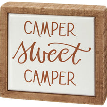 Load image into Gallery viewer, Camper Sweet Camper Mini Block Sign