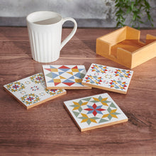 Load image into Gallery viewer, Star Quilt Coaster Set