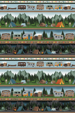 Load image into Gallery viewer, Benartex - Moose Creek Lodge - Camping Stripe - 1/2 YARD CUT