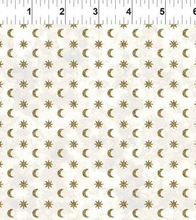 Load image into Gallery viewer, In the Beginning - The Sun, the Moon & the Stars - Sun and Moon Small - 1/2 YARD CUT