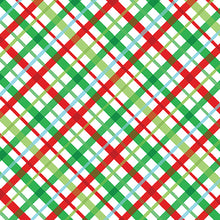 Load image into Gallery viewer, End of Bolt - Happy Llamadays - Holiday Plaid White - 33"