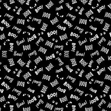 Load image into Gallery viewer, Benartex - Black & Boo - Say Boo - Black - 1/2 YARD CUT