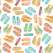 Load image into Gallery viewer, End of Bolt - Beach Retreat - Flip Flops White - 8"