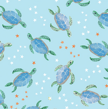 Load image into Gallery viewer, Benartex - Swim with Me - Sea Turtles - 1/2 YARD CUT
