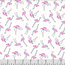 Load image into Gallery viewer, Benartex - Tropical Splash - Flamingo Friends - White - 1/2 YARD CUT