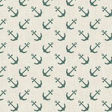 Load image into Gallery viewer, Benartex - Burlap Coastal - Anchors - Parchment - 1/2 YARD CUT