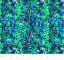 Load image into Gallery viewer, Camelot - Sonny in the Sunflowers - Stained Glass Petals - Turquoise - 1/2 YARD CUT