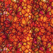 Load image into Gallery viewer, Camelot - Sonny in the Sunflowers - Stained Glass Petals - Orange - 1/2 YARD CUT