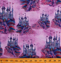 Load image into Gallery viewer, Benartex - Fairy Enchantment - Castles - 1/2 YARD CUT