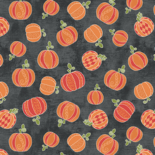 Load image into Gallery viewer, Benartex - Hello Pumpkin - Harvest Dark Grey - 1/2 YARD CUT