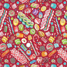 Load image into Gallery viewer, Benartex - Magical Season - Magical Sweets - Red - 1/2 YARD CUT