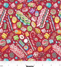 Load image into Gallery viewer, Benartex - Magical Season - Magical Sweets - Red - 1/2 YARD CUT