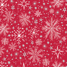 Load image into Gallery viewer, Benartex - Magical Season - Snow Frost - Red - 1/2 YARD CUT