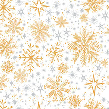 Load image into Gallery viewer, Benartex - Magical Season - Snow Frost - White/Gold - 1/2 YARD CUT