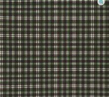 Load image into Gallery viewer, Benartex - Touchdown - Plaid - Black/Green - 1/2 YARD CUT