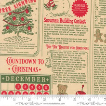 Load image into Gallery viewer, Moda Fabrics - Holiday Cheer - North Pole News Natural - 1/2 YARD CUT