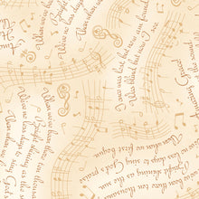 Load image into Gallery viewer, QT Fabrics - Amazing Grace - Lyrics & Music Cream - 1/2 YARD CUT
