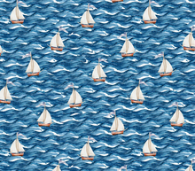Load image into Gallery viewer, 3 Wishes - Ahoy Mate - Wavy Day Adventures - 1/2 YARD CUT