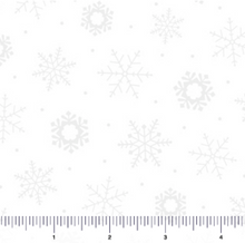 Load image into Gallery viewer, Qt Fabrics - Quilting Illusions - White Snowflake - 1/2 YARD CUT
