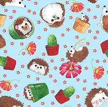 Load image into Gallery viewer, QT Fabrics - Who Let the Hogs Out - Hedgehog Toss - 1/2 YARD CUT