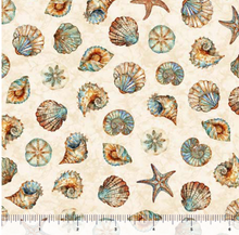 Load image into Gallery viewer, QT Fabrics - Atlantis - Shell Toss Cream - 1/2 YARD CUT