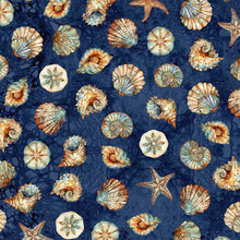 Load image into Gallery viewer, QT Fabrics - Atlantis - Shell Toss Mediterranean - 1/2 YARD CUT
