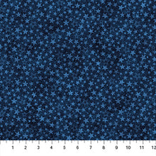 Load image into Gallery viewer, Northcott - Stonehenge Stars & Stripes 14 - Tonal Stars Navy - 1/2 YARD CUT