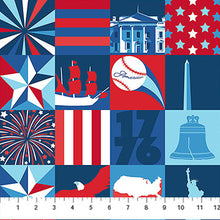 Load image into Gallery viewer, Northcott - America 250 TM - Icon Blocks - 1/2 YARD CUT