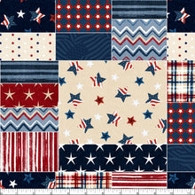 Load image into Gallery viewer, Wilmington Prints - Stars of Valor - Multi Patchwork - 1/2 YARD CUT