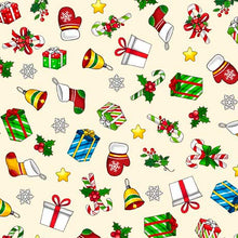 Load image into Gallery viewer, QT Fabrics - Christmas Favorites - Presents Vanilla - 1/2 YARD CUT