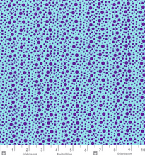 Load image into Gallery viewer, RJR - Lt Blue/Purple Spots - 1/2 YARD CUT