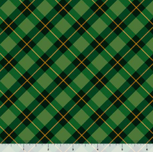Load image into Gallery viewer, QT Fabrics - Checking it Twice - Green - 1/2 YARD CUT