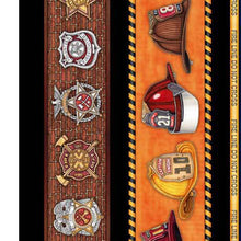 Load image into Gallery viewer, QT Fabrics - American Heroes Firefighter - Decorative Stripe - 1/2 YARD CUT