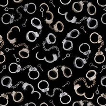 Load image into Gallery viewer, QT Fabrics - True Detective - Hand Cuffs - 1/2 YARD CUT