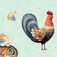 Load image into Gallery viewer, QT Fabrics - Poultry in Motion - Hens and Chicks - 1/2 YARD CUT