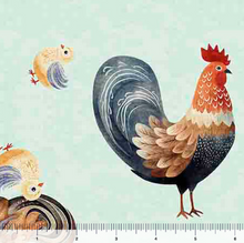 Load image into Gallery viewer, QT Fabrics - Poultry in Motion - Hens and Chicks - 1/2 YARD CUT