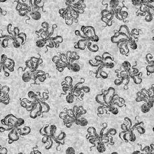 Load image into Gallery viewer, QT Fabrics - Ocean Blues - Octopus Charcoal - 1/2 YARD CUT