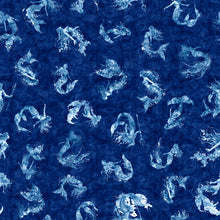Load image into Gallery viewer, QT Fabrics - Ocean Blues - Mermaids Navy - 1/2 YARD CUT