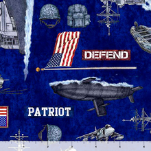 Load image into Gallery viewer, QT Fabrics - Patriot - Navy Allover - 1/2 YARD CUT