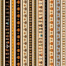 Load image into Gallery viewer, QT Fabrics - Jeepers Creepers - Halloween Border Stripe - 1/2 YARD CUT