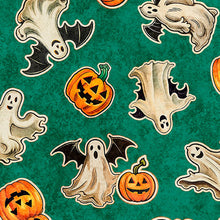 Load image into Gallery viewer, QT Fabrics - Happy Hauntings - Ghosts & Pumpkins - 1/2 YARD CUT