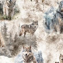 Load image into Gallery viewer, QT Fabrics - Running with the Pack - Wolf Vignettes - 1/2 YARD CUT
