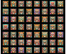 Load image into Gallery viewer, QT Fabrics - Skullduggery - Sugar Skulls Patches Panel