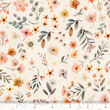 Load image into Gallery viewer, QT Fabrics - Hedgehugs - Floral Toss Cream - 1/2 YARD CUT