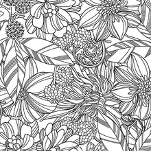 Load image into Gallery viewer, QT Fabrics - Garden at Twilight - Stencil Floral - White - 1/2 YARD CUT