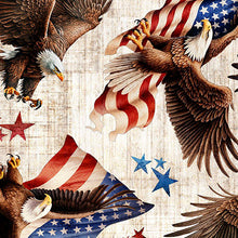 Load image into Gallery viewer, QT Fabrics - 1776 - American Eagle and Flag Toss - 1/2 YARD CUT