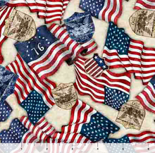 Load image into Gallery viewer, QT Fabrics - 1776 - American Flag & 250 Crest - 1/2 YARD CUT